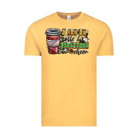 Vintage Mustard I Run On Coffee And Christmas Cheer Vintage Tee - CowhideDigitalArt