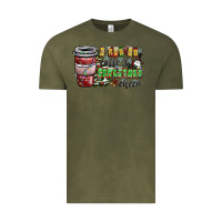 Vintage Olive I Run On Coffee And Christmas Cheer Vintage Tee - CowhideDigitalArt