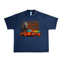 Navy small town fall Urban Heavy Tee - CowhideDigitalArt