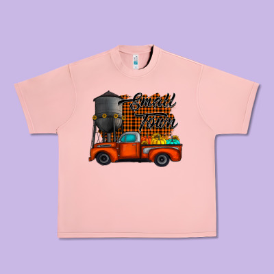 Small Town Fall Urban Heavy Tee Designed By Cowhidedigitalart