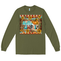 Army Green hello pumpkin tumbler Long Sleeve Tee - BundleAndBundleShop