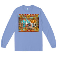 Colony Blue hello pumpkin tumbler Long Sleeve Tee - BundleAndBundleShop