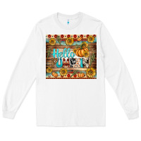 White hello pumpkin tumbler Long Sleeve Tee - BundleAndBundleShop