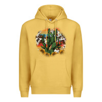 Antique Gold cowhide aztec sunflowers cactus Premium Hoodie - AdoDesignShop