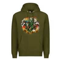 Army Green cowhide aztec sunflowers cactus Premium Hoodie - AdoDesignShop