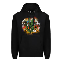 Black cowhide aztec sunflowers cactus Premium Hoodie - AdoDesignShop