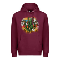 Burgundy cowhide aztec sunflowers cactus Premium Hoodie - AdoDesignShop