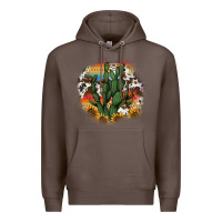Coffee cowhide aztec sunflowers cactus Premium Hoodie - AdoDesignShop