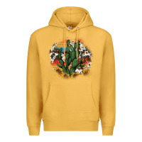 Mustard cowhide aztec sunflowers cactus Premium Hoodie - AdoDesignShop