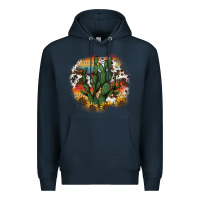 Navy cowhide aztec sunflowers cactus Premium Hoodie - AdoDesignShop