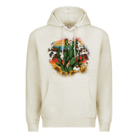 Oatmeal Heather cowhide aztec sunflowers cactus Premium Hoodie - AdoDesignShop