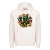 Pale Pink cowhide aztec sunflowers cactus Premium Hoodie - AdoDesignShop