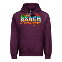 Mauve Wine the beach is calling Urban Hoodie - NancyCooperArtShop