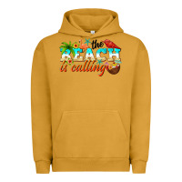 Pigment Peanut Butter the beach is calling Urban Hoodie - NancyCooperArtShop