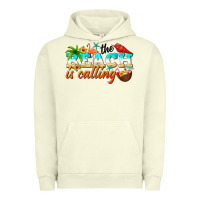Pigment Pistachio the beach is calling Urban Hoodie - NancyCooperArtShop