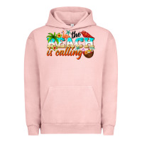 Pigment Salmon the beach is calling Urban Hoodie - NancyCooperArtShop