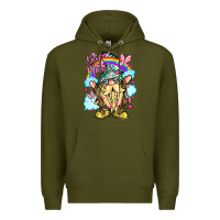 Army Green best mom gnome rainbow clouds butterfly glitter Premium Hoodie - LillyAllenDesigns
