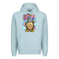 Blue Mist best mom gnome rainbow clouds butterfly glitter Premium Hoodie - LillyAllenDesigns