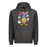 Charcoal Heather best mom gnome rainbow clouds butterfly glitter Premium Hoodie - LillyAllenDesigns