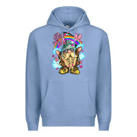Colony Blue best mom gnome rainbow clouds butterfly glitter Premium Hoodie - LillyAllenDesigns