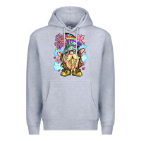 Heather Grey best mom gnome rainbow clouds butterfly glitter Premium Hoodie - LillyAllenDesigns