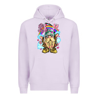 Lilac best mom gnome rainbow clouds butterfly glitter Premium Hoodie - LillyAllenDesigns