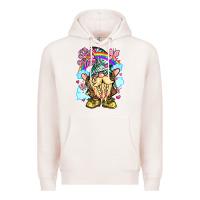 Pale Pink best mom gnome rainbow clouds butterfly glitter Premium Hoodie - LillyAllenDesigns