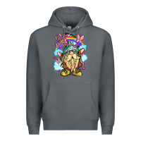 Rock best mom gnome rainbow clouds butterfly glitter Premium Hoodie - LillyAllenDesigns