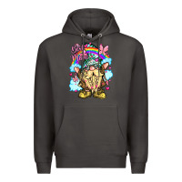 Smoke best mom gnome rainbow clouds butterfly glitter Premium Hoodie - LillyAllenDesigns