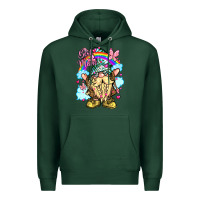 Sports Green best mom gnome rainbow clouds butterfly glitter Premium Hoodie - LillyAllenDesigns