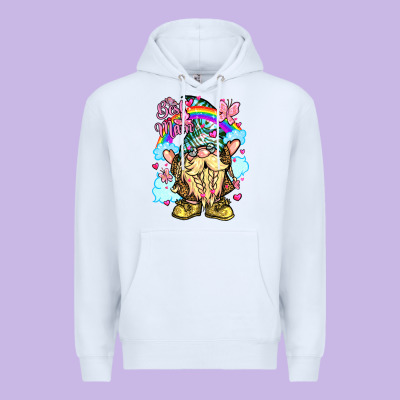 Best Mom Gnome Rainbow Clouds Butterfly Glitter Premium Hoodie Designed By Lillyallendesigns