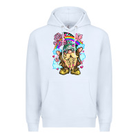 White best mom gnome rainbow clouds butterfly glitter Premium Hoodie - LillyAllenDesigns
