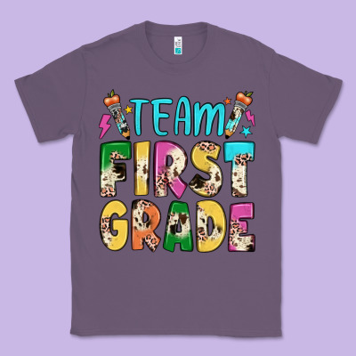 Team First Grade Classic Tee Designed By Jahusdesignshop