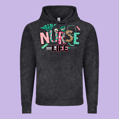 Nurse Life Vintage Hoodie Designed By Texasbilliewilder