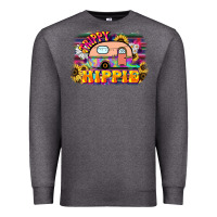 Charcoal Heather trippy hippie Premium Sweatshirt - NancyCooperArtShop