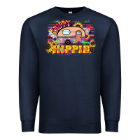 Navy trippy hippie Premium Sweatshirt - NancyCooperArtShop