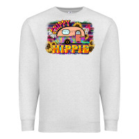 Oatmeal Heather trippy hippie Premium Sweatshirt - NancyCooperArtShop