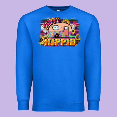 Trippy Hippie Premium Sweatshirt Designed By Nancycooperartshop