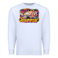 White trippy hippie Premium Sweatshirt - NancyCooperArtShop