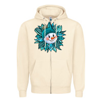 Sandshell cute snowman winter sunflower Zipper Hoodie - Jasminsmagicworld