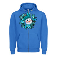 True Royal cute snowman winter sunflower Zipper Hoodie - Jasminsmagicworld