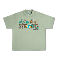 Oil Green she is strong Urban Heavy Tee - HRA Design Shop
