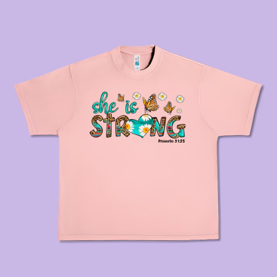 She Is Strong Urban Heavy Tee Designed By Hra Design Shop