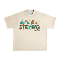 Sandshell she is strong Urban Heavy Tee - HRA Design Shop