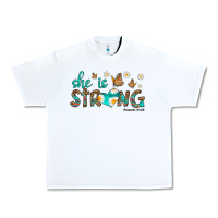 White she is strong Urban Heavy Tee - HRA Design Shop