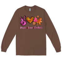 Chestnut peace love cookies Long Sleeve Tee - AdoDesignShop