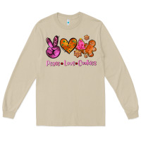 Mushroom peace love cookies Long Sleeve Tee - AdoDesignShop