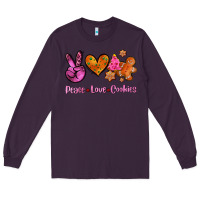 Plum peace love cookies Long Sleeve Tee - AdoDesignShop