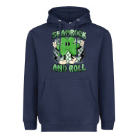 Navy shamrock and roll Heavyweight Hoodie - MaliasSmallBusiness