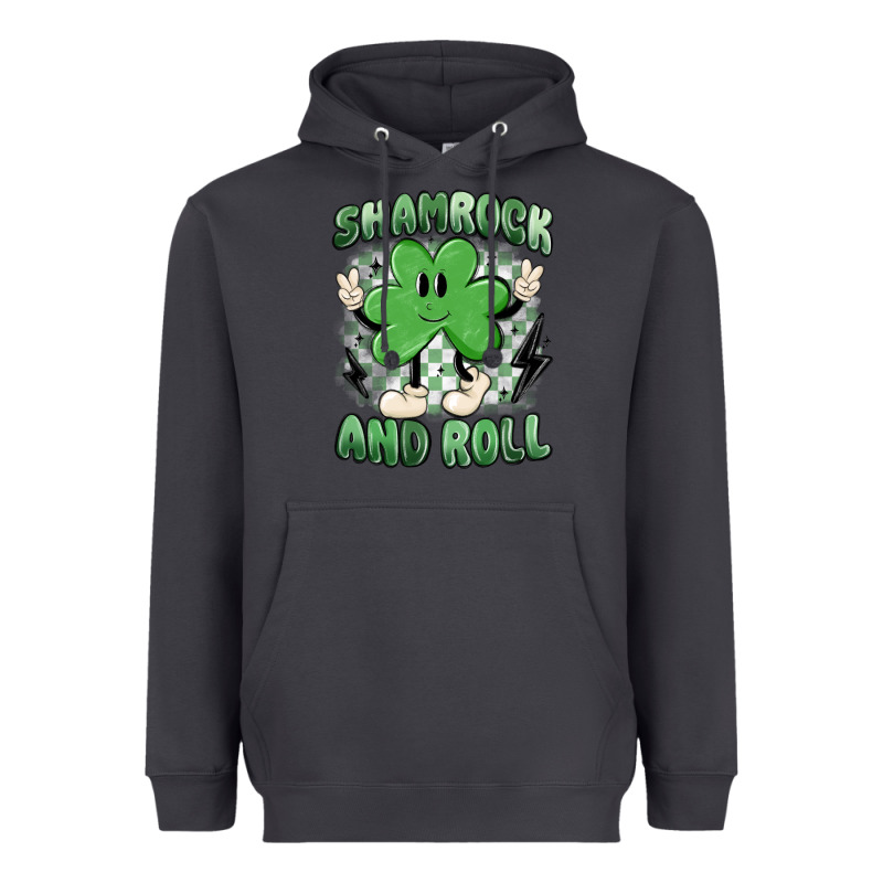 Shamrock And Roll Heavyweight Hoodie by MaliasSmallBusiness | Teevron